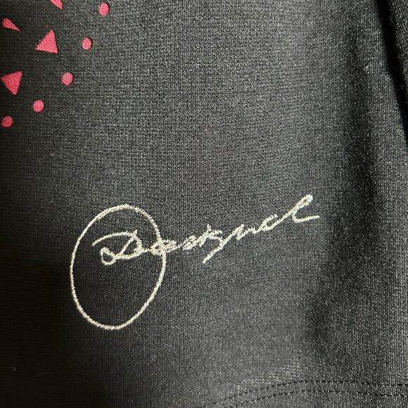 DESIGUAL NWT $74 Gemma Black Laser Cut Pull-on Mini Shirt Size M (US Size S) - Picture 7 of 12